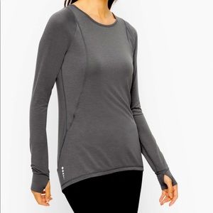 Brand New T by Talbots Mist Grey Thumbnail Scoop Long-sleeve Tee (M)